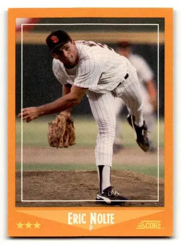 1988 Score Eric Nolte San Diego Padres baseball card in EX/NM condition