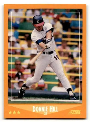 Original gloss Donnie Hill Chicago White Sox baseball card from 1988 Score series