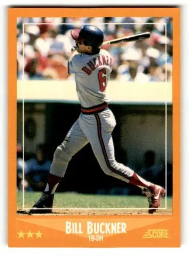 Original gloss 1988 Score Bill Buckner California Angels Baseball Card EX/NM