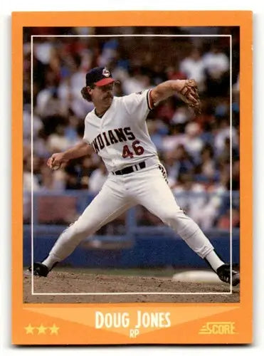 Doug Jones Cleveland Indians baseball card from 1988 Score #594, EX/NM condition
