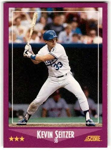 1988 Score Kevin Seitzer baseball card with original gloss from simply sandoval Royals