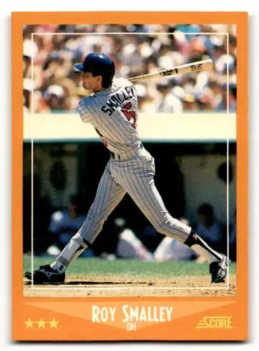 1988 Score Roy Smalley Minnesota Twins baseball card with original gloss artwork