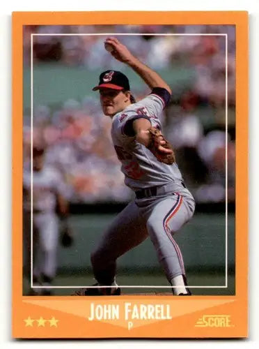 1988 Score John Farrell Cleveland Indians baseball card, excellent condition ID 58336