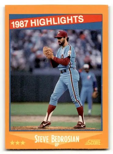 Original gloss 1988 Score Steve Bedrosian Philadelphia Phillies baseball card image