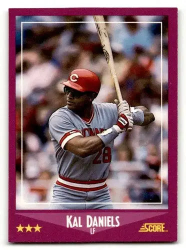 1988 Score Kal Daniels Cincinnati Reds baseball card with original gloss