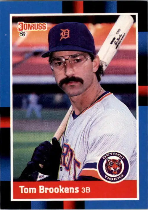 1988 Tom Brookens Donruss Baseball Card #107 - Baseball Card Single