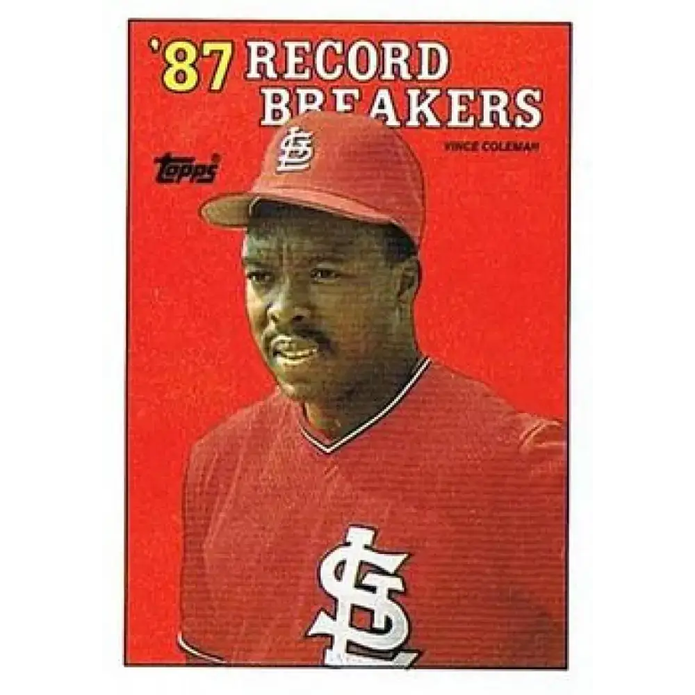 1988 Topps #1 Vince Coleman NM-MT St. Louis Cardinals Baseball Card - Baseball Card Single