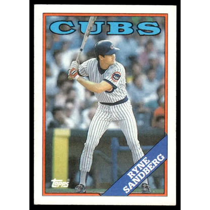 1988 Topps #10 Ryne Sandberg EX Chicago Cubs Baseball Card