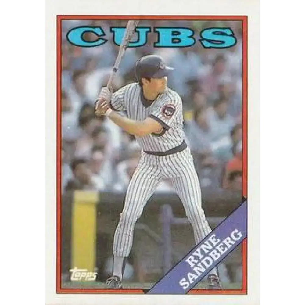 1988 Topps #10 Ryne Sandberg NM-MT Chicago Cubs Baseball Card - Baseball Card Single