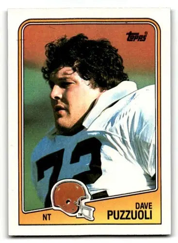 1988 Topps Dave Puzzuoli Cleveland Browns football card with original gloss and vibrant detail