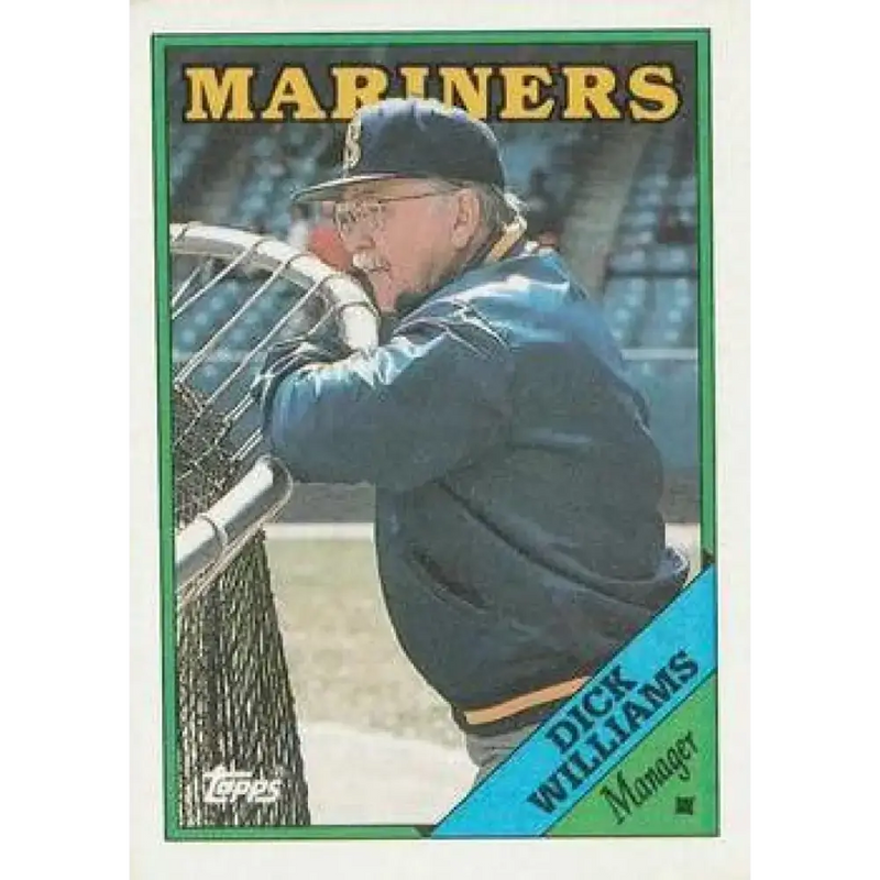 1988 Topps #104 Dick Williams NM-MT Seattle Mariners Baseball Card - Baseball Card Single