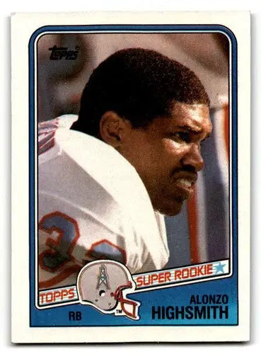 Alonzo Highsmith Houston football card with original gloss from 1988 Topps Houston Oilers