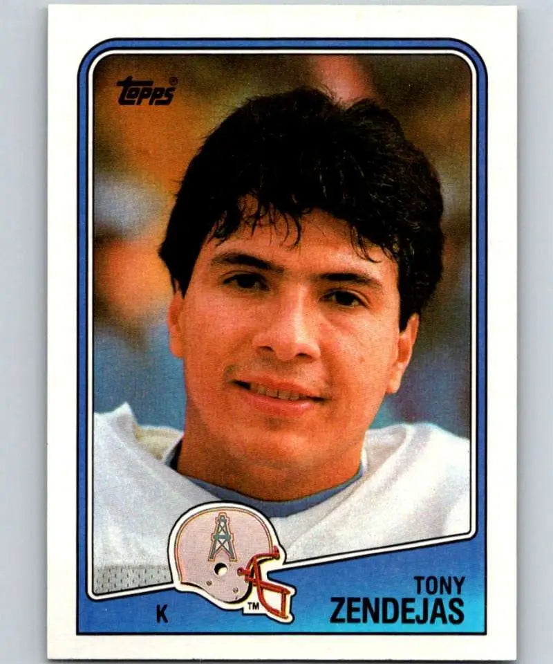 1988 Topps #109 Tony Zendejas EX Excellent RC Rookie Houston Oilers Football Card