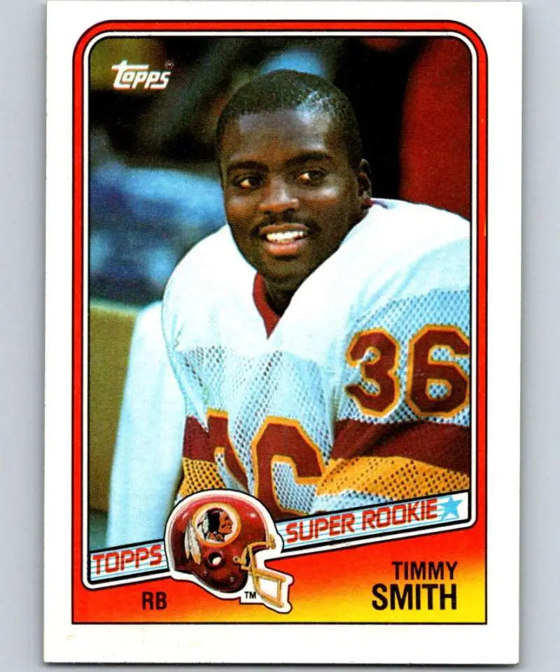 1988 Topps #11 Timmy Smith EX Excellent Washington Redskins Football Card - Football Card Single