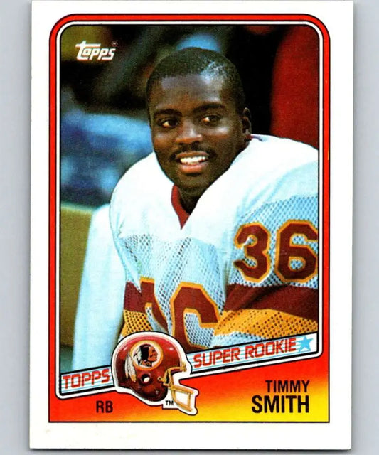 1988 Topps #11 Timmy Smith EX Excellent Washington Redskins Football Card - Football Card Single