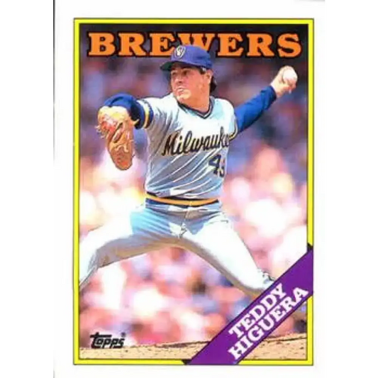 1988 Topps #110 Teddy Higuera NM-MT Milwaukee Brewers Baseball Card