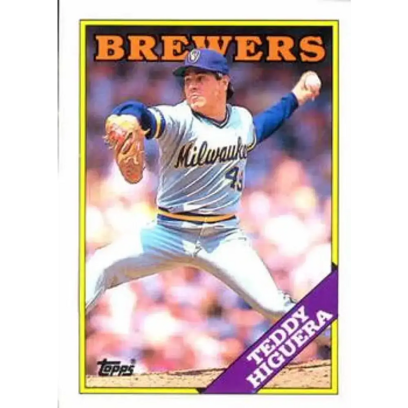 1988 Topps #110 Teddy Higuera NM-MT Milwaukee Brewers Baseball Card - Baseball Card Single