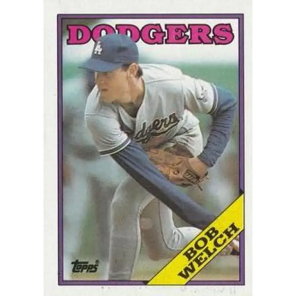 1988 Topps #118 Bob Welch NM-MT Los Angeles Dodgers Baseball Card - Baseball Card Single
