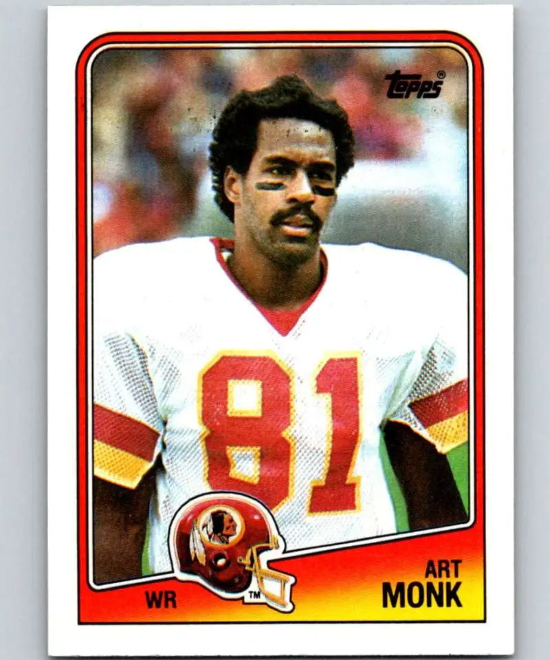 1988 Topps #12 Art Monk EX Excellent Washington Redskins Football Card - Football Card Single