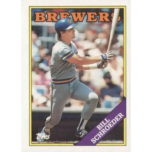 1988 Topps #12 Bill Schroeder NM-MT Milwaukee Brewers Baseball Card