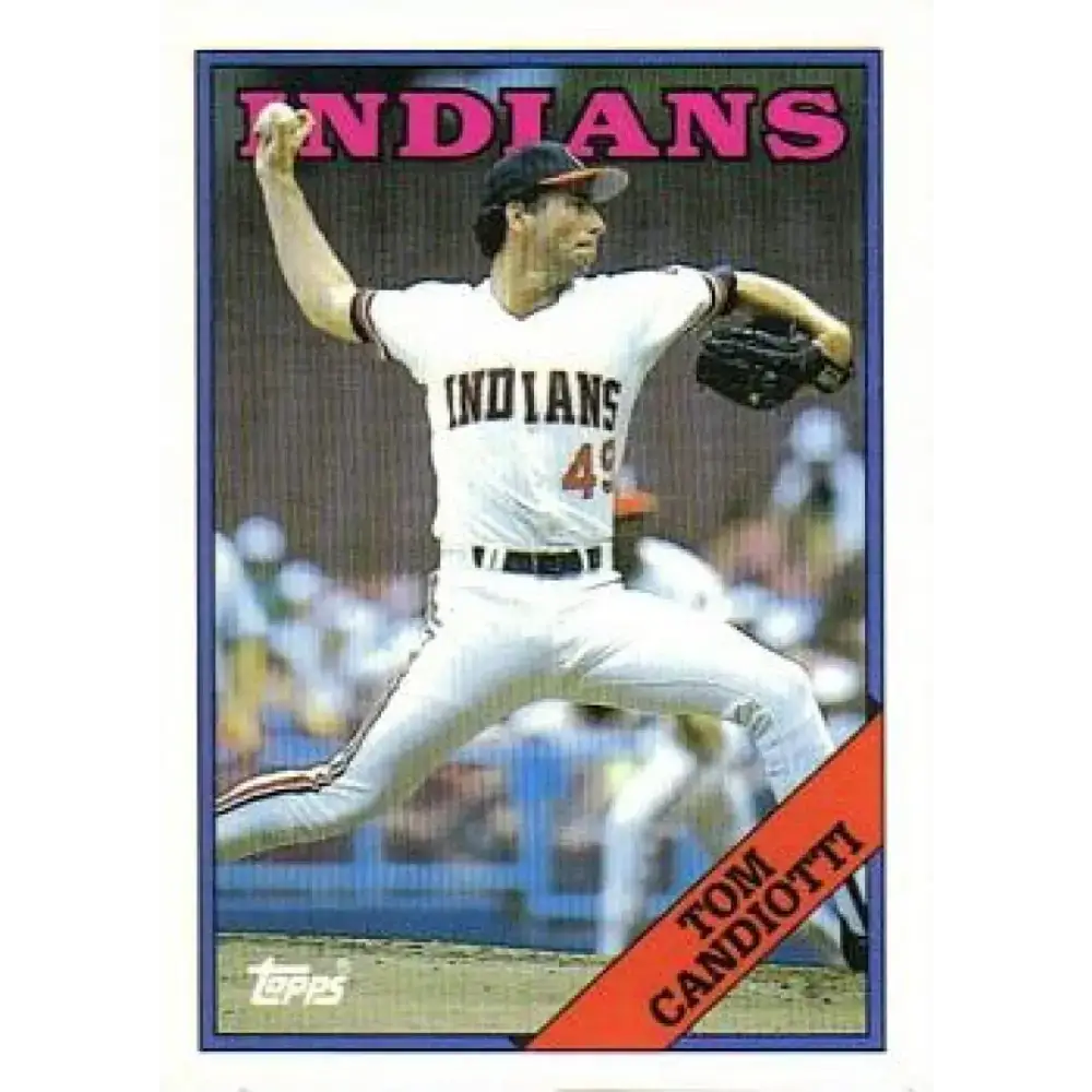 1988 Topps #123 Tom Candiotti NM-MT Cleveland Indians Baseball Card - Baseball Card Single