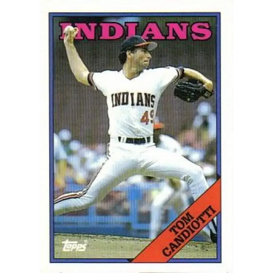 1988 Topps #123 Tom Candiotti NM-MT Cleveland Indians Baseball Card - Baseball Card Single