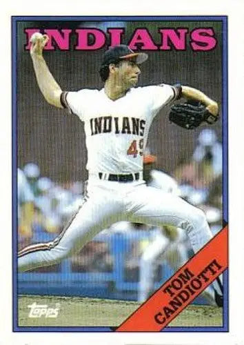 Original gloss Tom Candiotti NM-MT baseball card from 1988 Topps #123 featuring Tom Candiotti