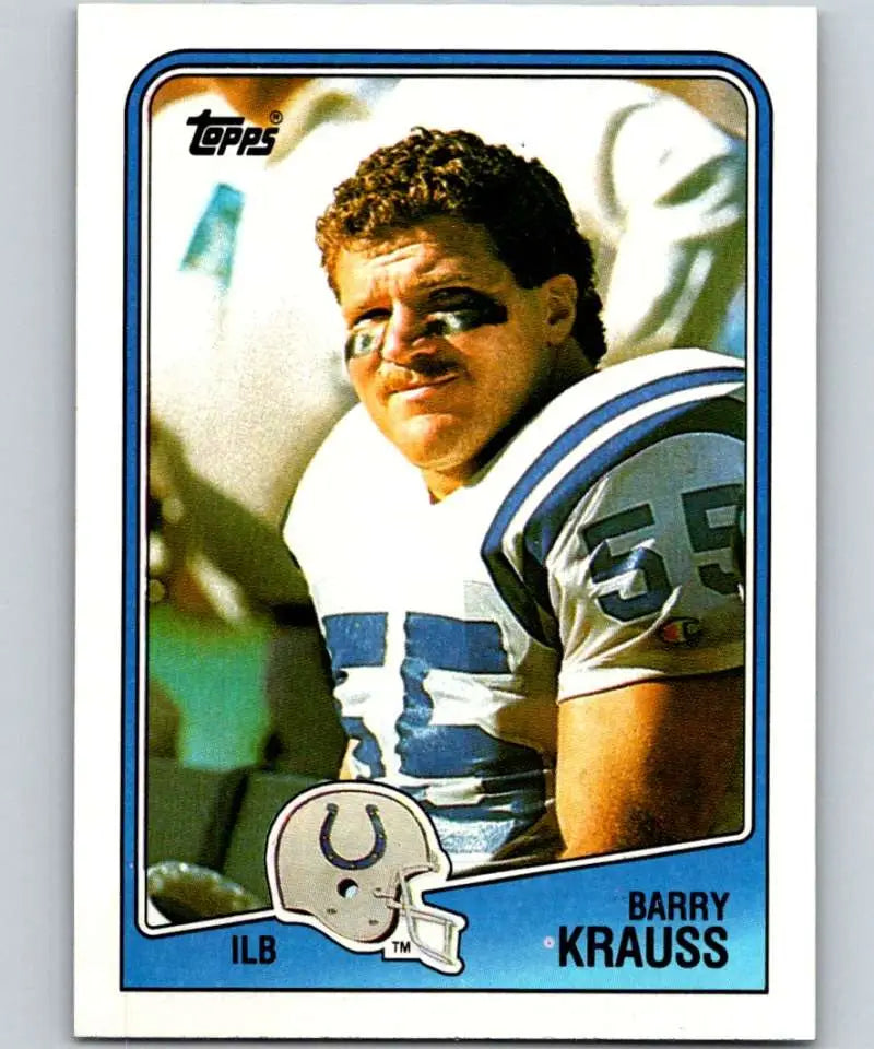 1988 Topps #127 Barry Krauss EX Excellent RC Rookie Indianapolis Colts Football Card - Football Card Single