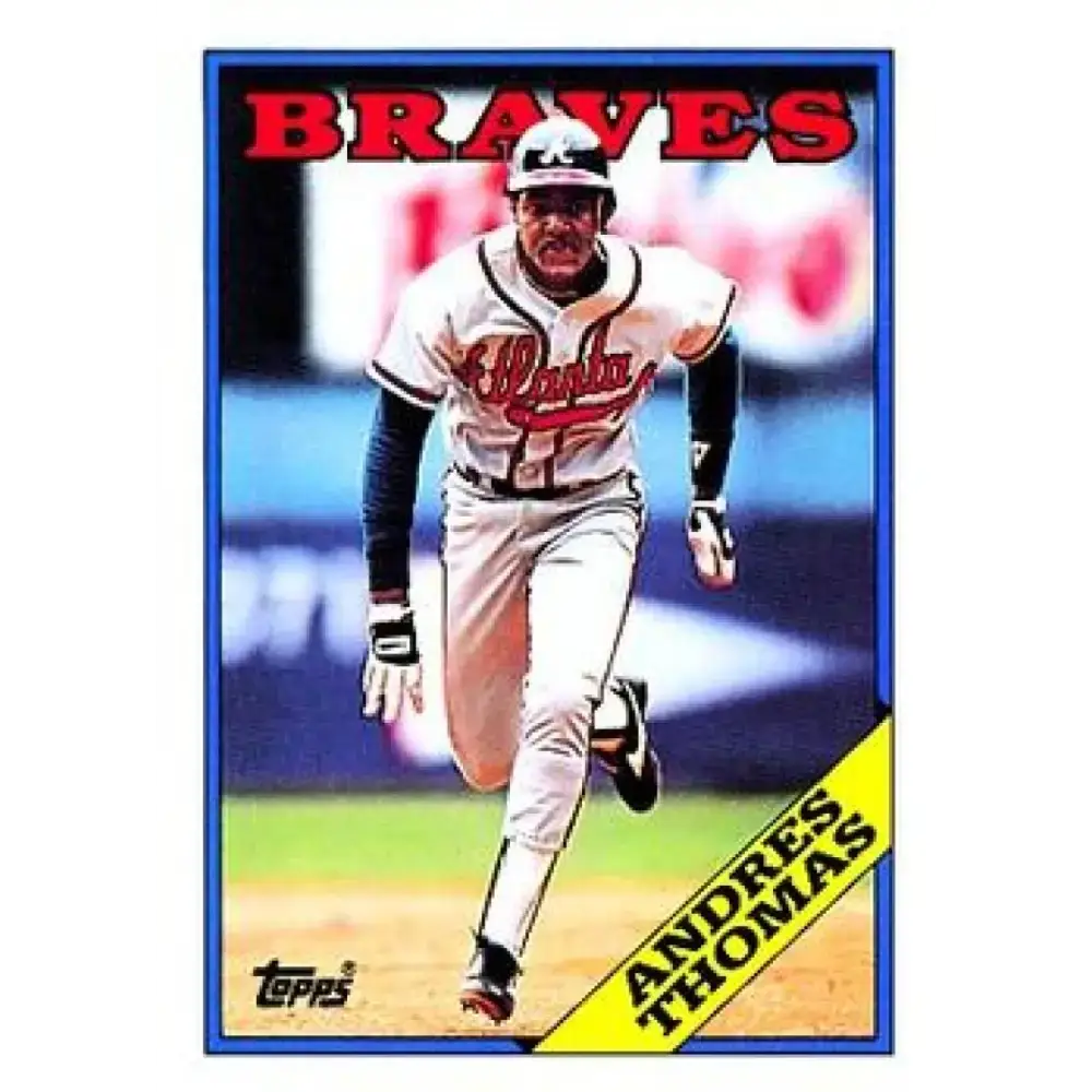 1988 Topps #13 Andres Thomas NM-MT Atlanta Braves Baseball Card - Baseball Card Single