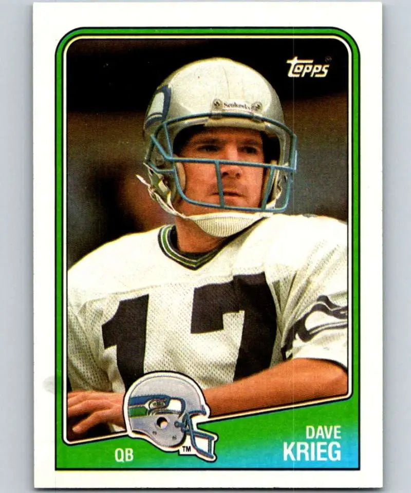 1988 Topps #131 Dave Krieg EX Excellent Seattle Seahawks Football Card - Football Card Single