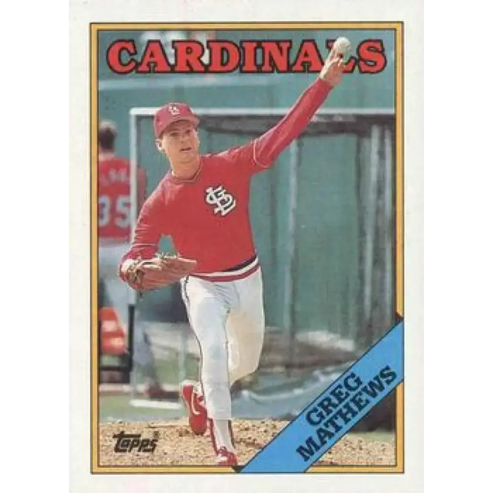 1988 Topps #133 Greg Mathews NM-MT St. Louis Cardinals Baseball Card - Baseball Card Single