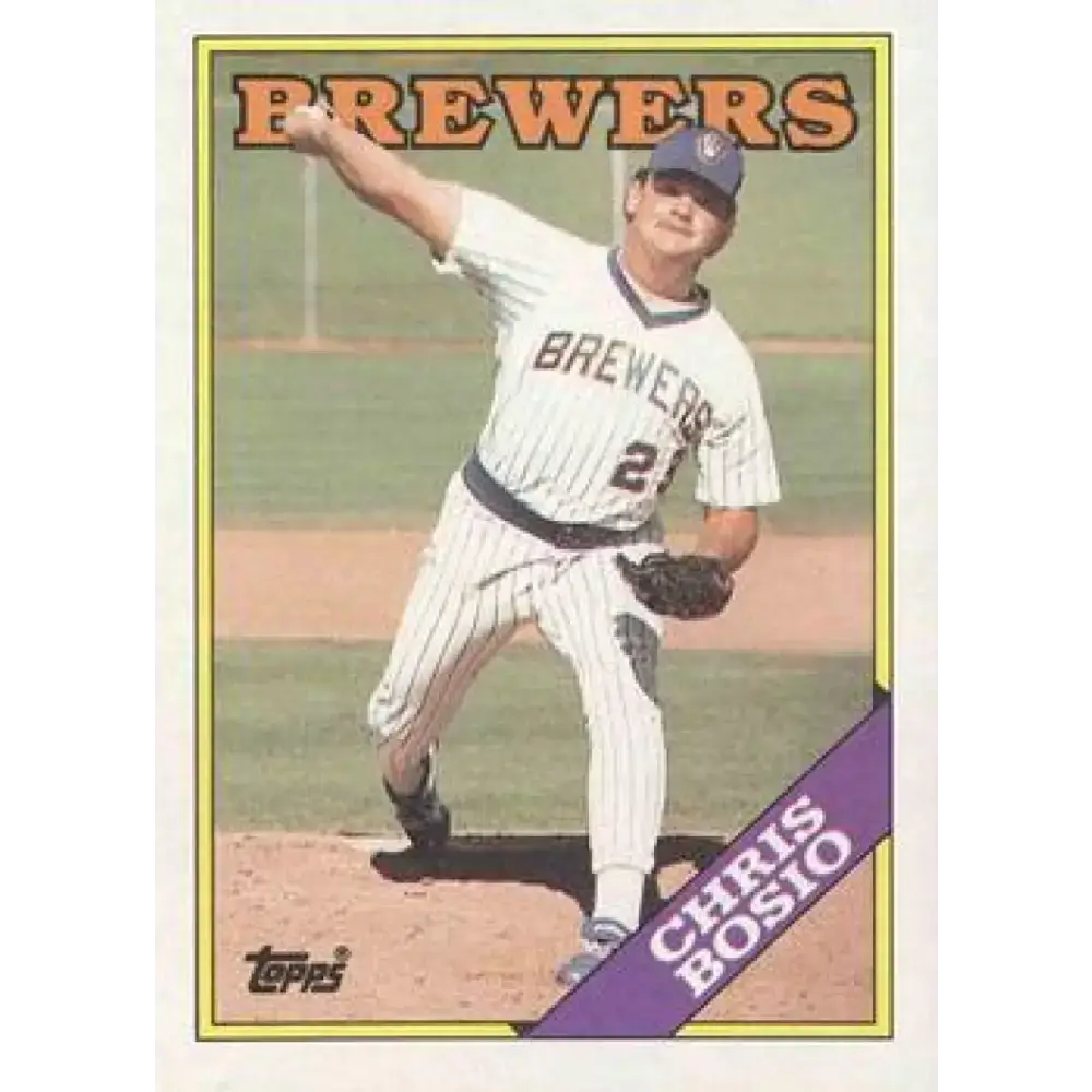 1988 Topps #137 Chris Bosio NM-MT Milwaukee Brewers Baseball Card - Baseball Card Single