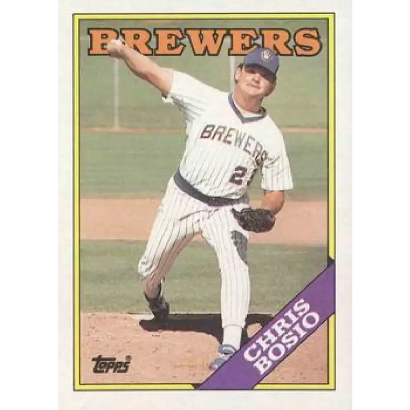 1988 Topps #137 Chris Bosio NM-MT Milwaukee Brewers Baseball Card - Baseball Card Single