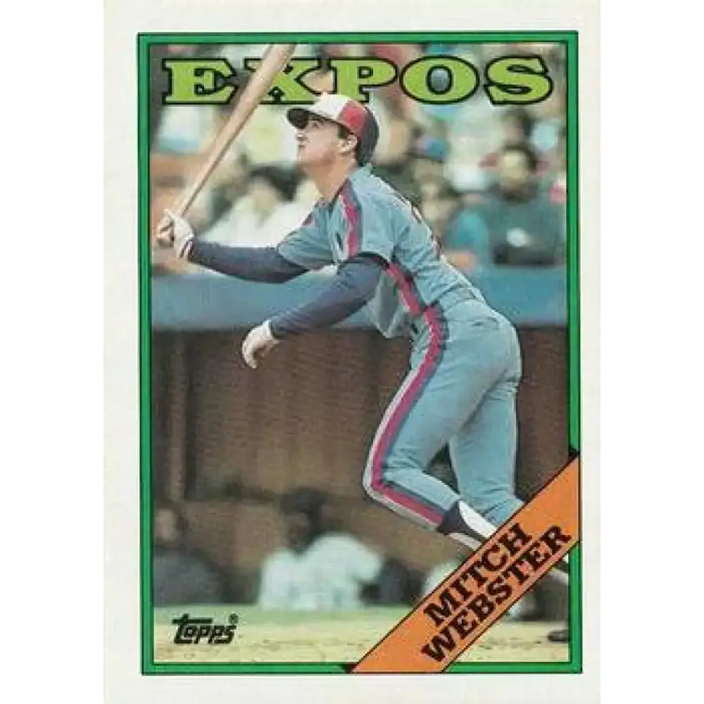 1988 Topps #138 Mitch Webster NM-MT Montreal Expos Baseball Card - Baseball Card Single