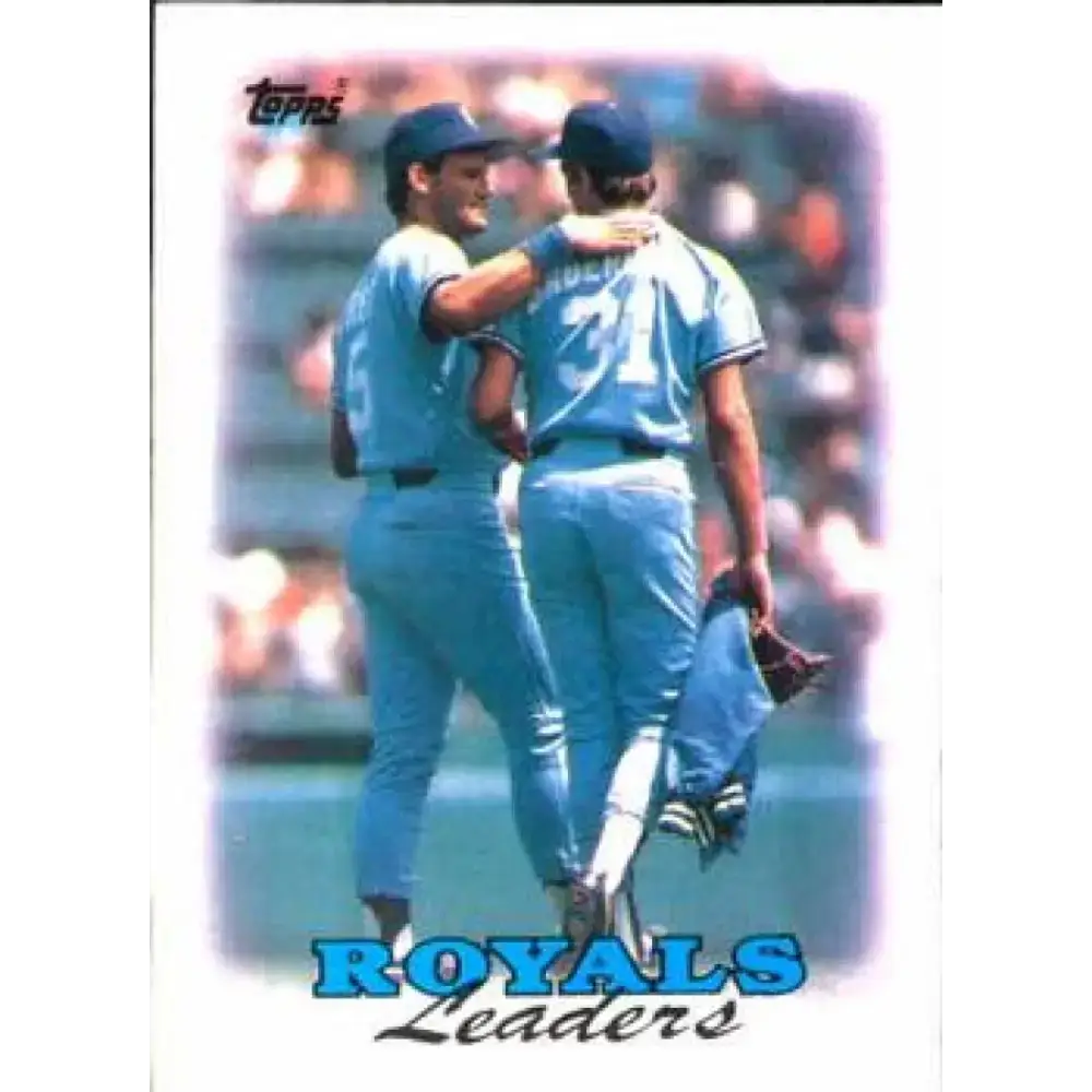 1988 Topps #141 Royals Team Leaders NM-MT Kansas City Royals Baseball Card - Baseball Card Single