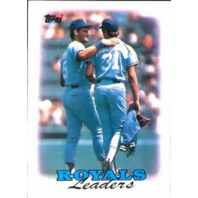 1988 Topps #141 Royals Team Leaders NM-MT Kansas City Royals Baseball Card - Baseball Card Single