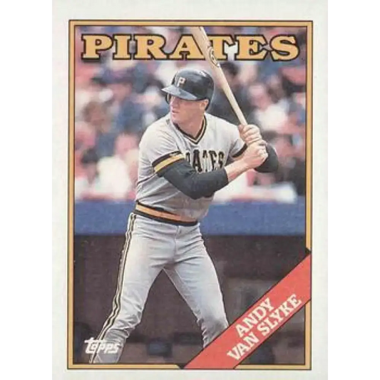 1988 Topps #142 Andy Van Slyke NM-MT Pittsburgh Pirates Baseball Card - Baseball Card Single
