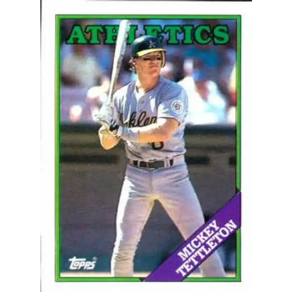 1988 Topps #143 Mickey Tettleton NM-MT Oakland Athletics Baseball Card - Baseball Card Single