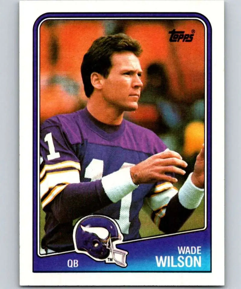 1988 Topps #147 Wade Wilson EX Excellent RC Rookie Minnesota Vikings Football Card - Football Card Single