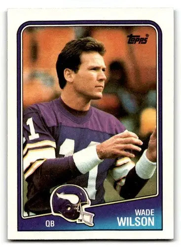 Original gloss Wade Wilson Minnesota Vikings football card from 1988 Topps series