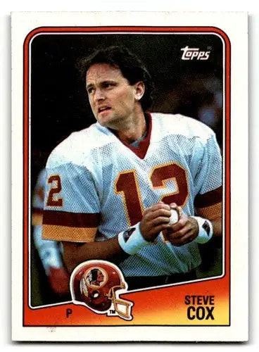 Steve Cox Washington Redskins football card from 1988 Topps series