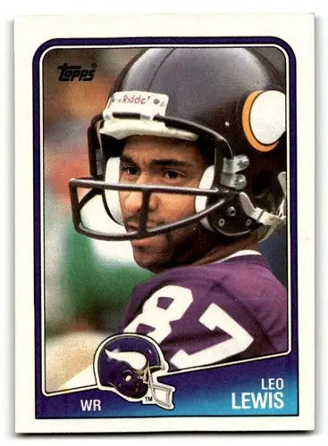 Original gloss Leo Lewis Minnesota Vikings football card from 1988 Topps #152