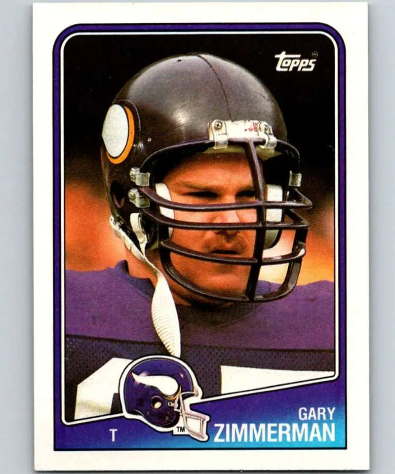 1988 Topps #154 Gary Zimmerman EX Excellent Minnesota Vikings Football Card - Football Card Single