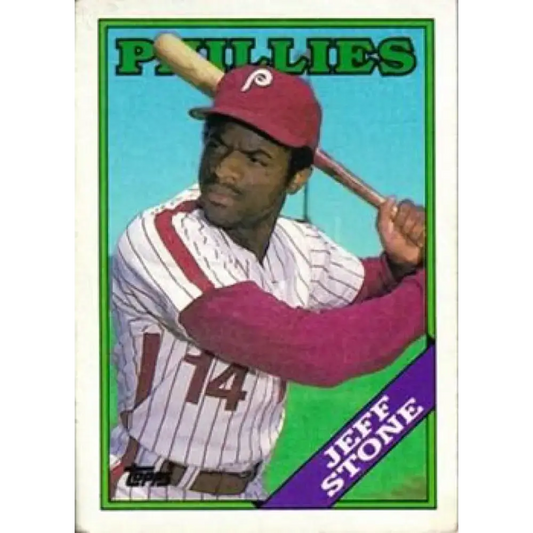 1988 Topps #154 Jeff Stone NM-MT Philadelphia Phillies Baseball Card
