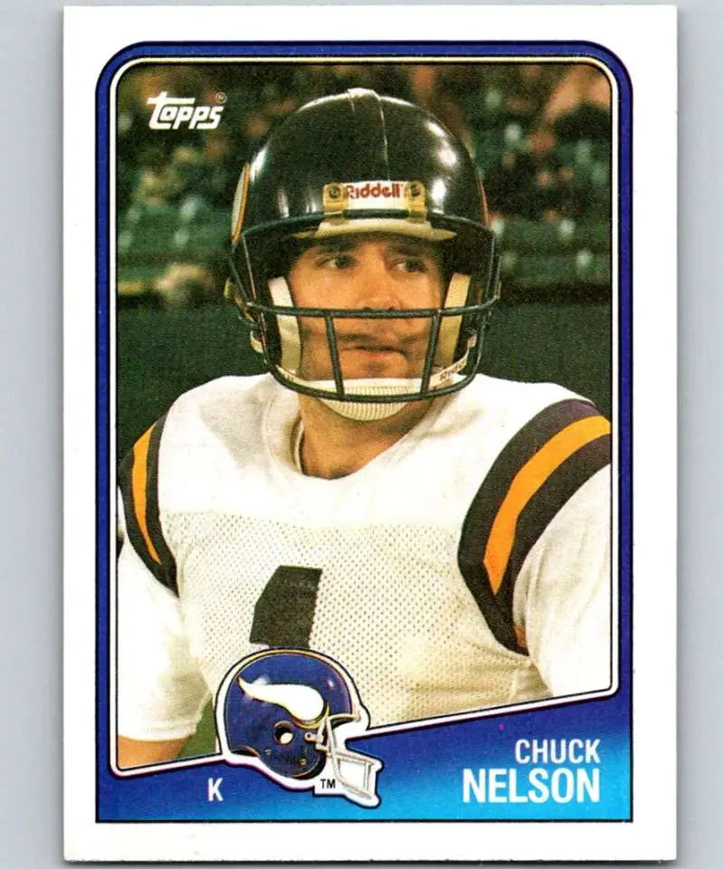 1988 Topps #155 Chuck Nelson EX Excellent Minnesota Vikings Football Card - Football Card Single