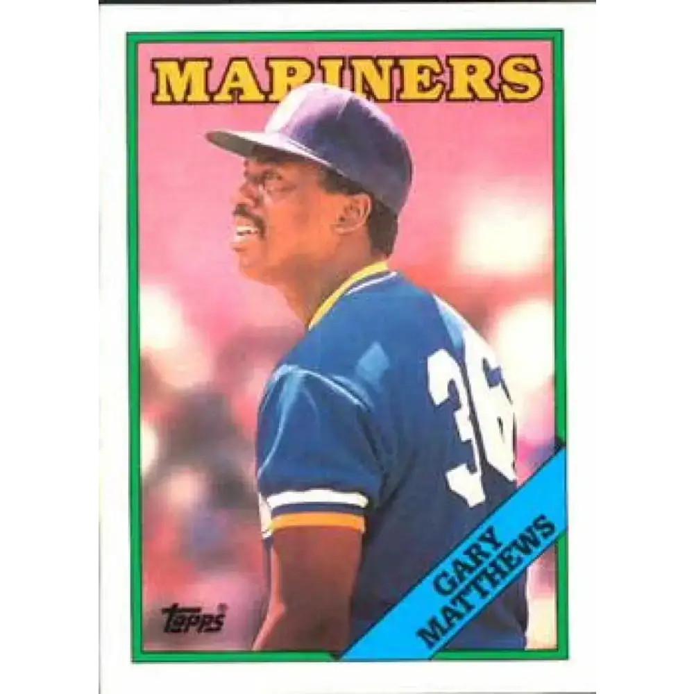 1988 Topps #156 Gary Matthews NM-MT Seattle Mariners Baseball Card - Baseball Card Single