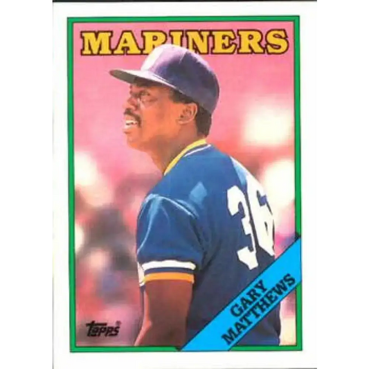 1988 Topps #156 Gary Matthews NM-MT Seattle Mariners Baseball Card
