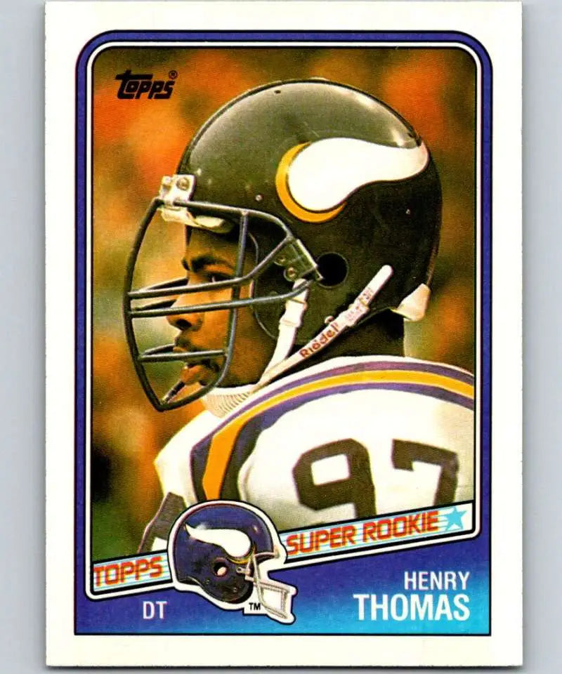 1988 Topps #156 Henry Thomas EX Excellent RC Rookie Minnesota Vikings Football Card - Football Card Single