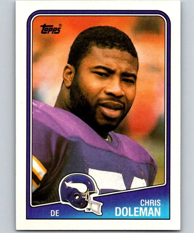 1988 Topps #157 Chris Doleman EX Excellent RC Rookie Minnesota Vikings Football Card - Football Card Single