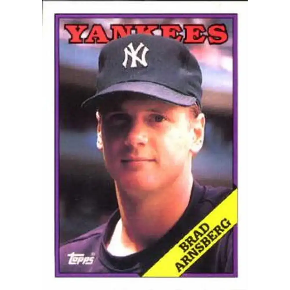 1988 Topps #159 Brad Arnsberg NM-MT RC Rookie New York Yankees Baseball Card - Baseball Card Single